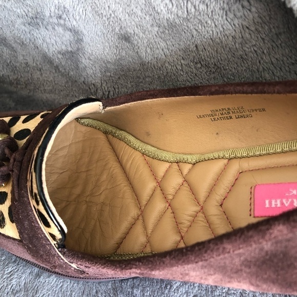 𝅺ISAAC Mizrahi Naples Suede‎ leopard animal print wedge shoe - Picture 7 of 10